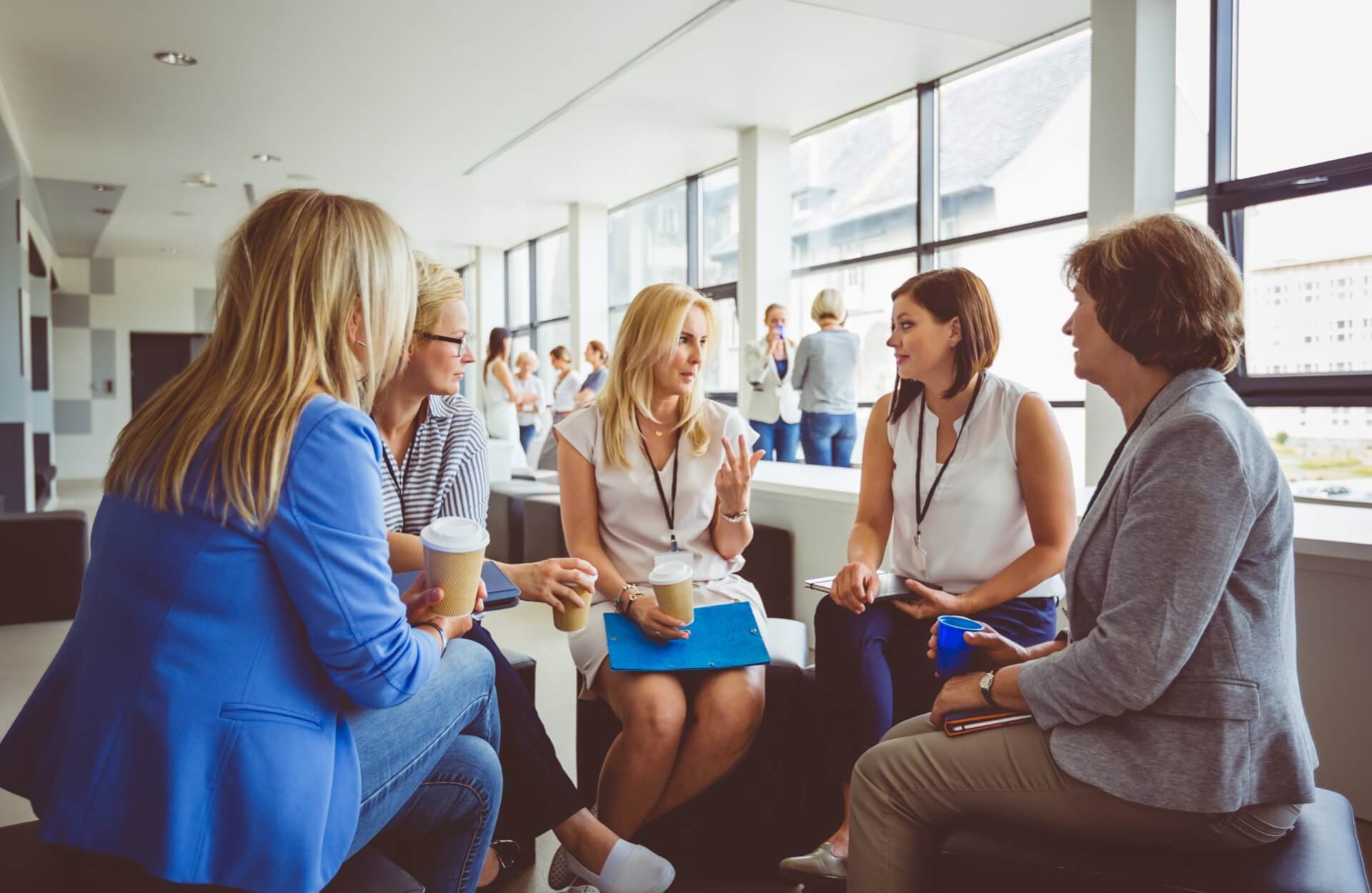 A woman giving a presentation on developmental and intellectual disabilities